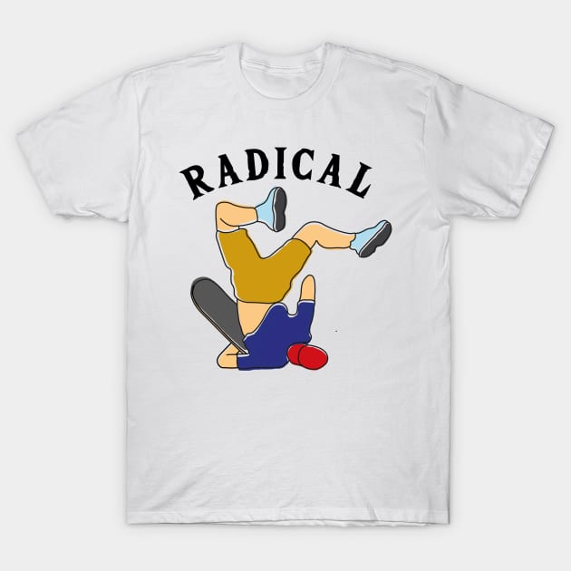 Radical skateboarding face plant skating stunt T-Shirt by Captain-Jackson